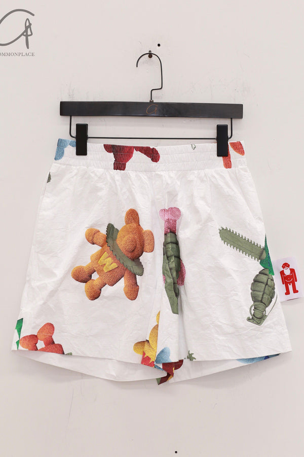 Walter Van Beirendonck 25 Spring/Summer Basic Printed Shorts Belgium WVB-2012-BAI White